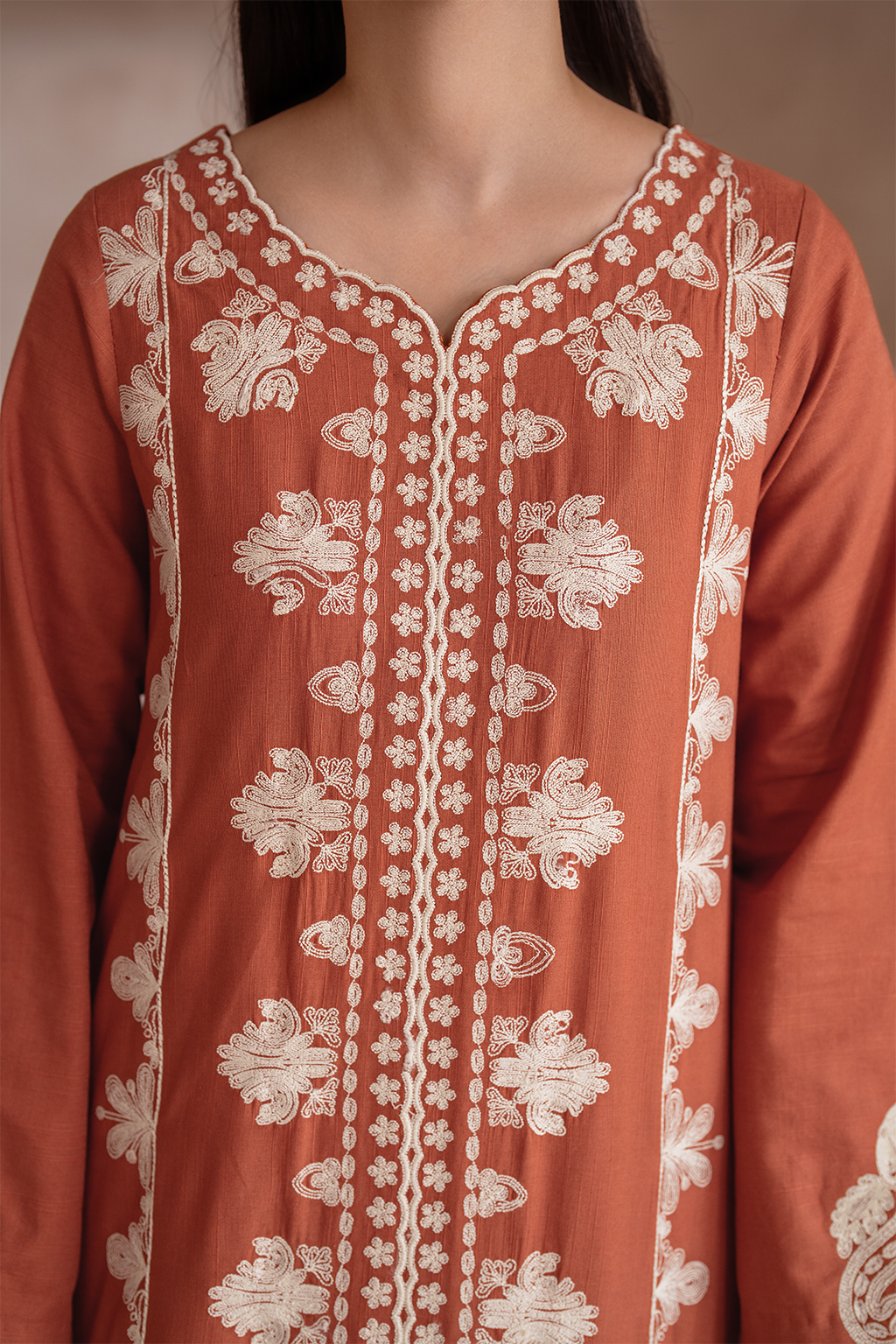 Iznik | Exclusive Winter | UE-368 M Burnt Orange Khaddar