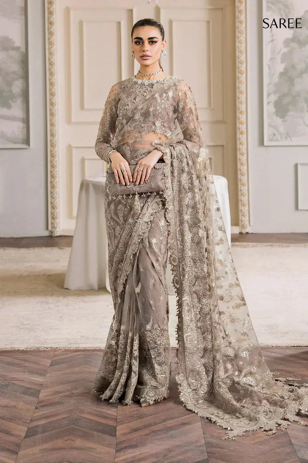 Baroque | Chantelle Embroidered Collection | CH12-06 - Pakistani Designer Dress - by Baroque | Type: Bridal - 100% Original at Saira Sultan