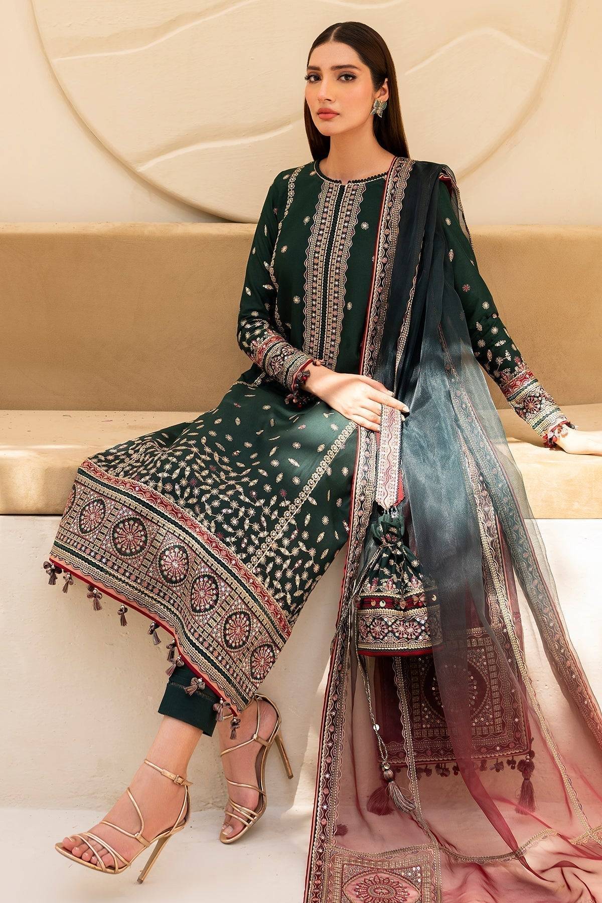 Jazmin | Irish Lawn SS 24 | D9 - Pakistani Designer Dress - by Jazmin | Type: Luxury - 100% Original at Saira Sultan