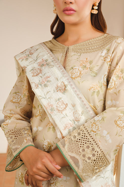 Baroque | Luxury Pret 24 | LAWN UF-655 - Pakistani Designer Dress - by Baroque | Type: Luxury - 100% Original at Saira Sultan