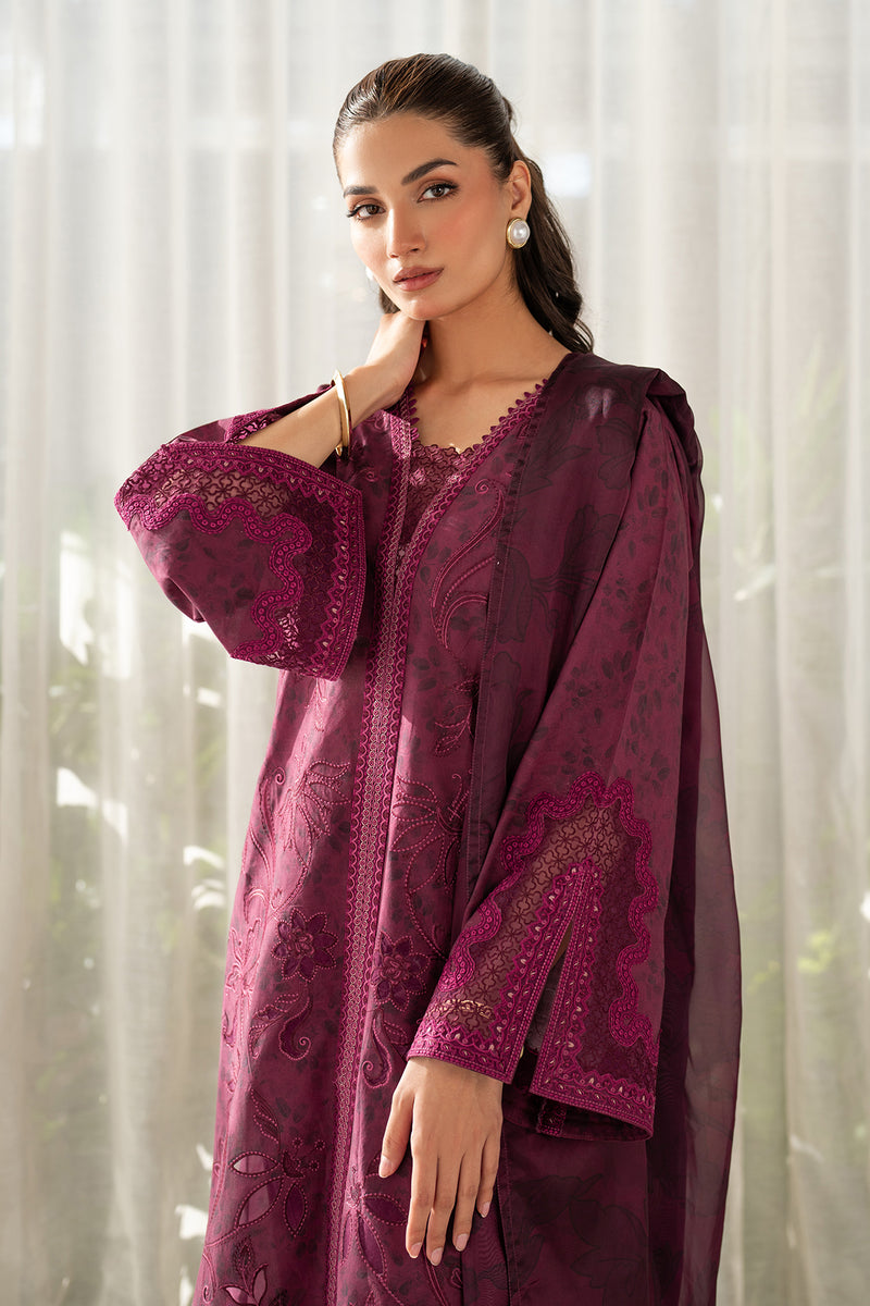Baroque | Luxury Pret 25 | UF-4098 M Wine Berry Lawn