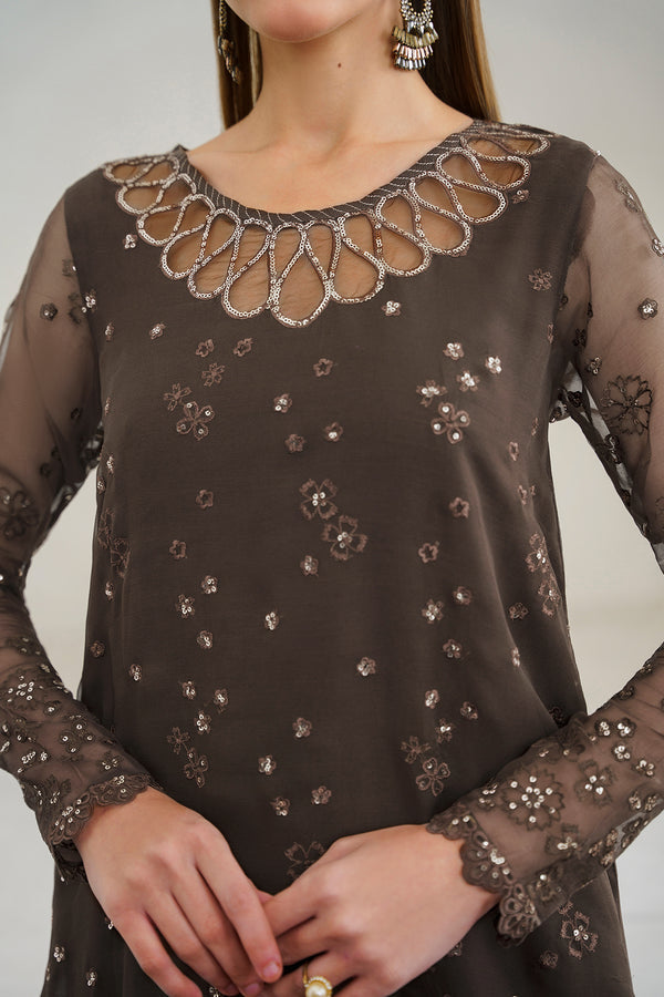 Baroque | Luxury Pret 24 | CHIFFON UF-524 - Pakistani Designer Dress - by Baroque | Type: Luxury - 100% Original at Saira Sultan