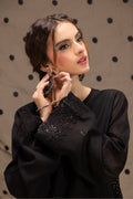 Erum Khan | Lillia Summer Edit | Night Petal M Black Karandi