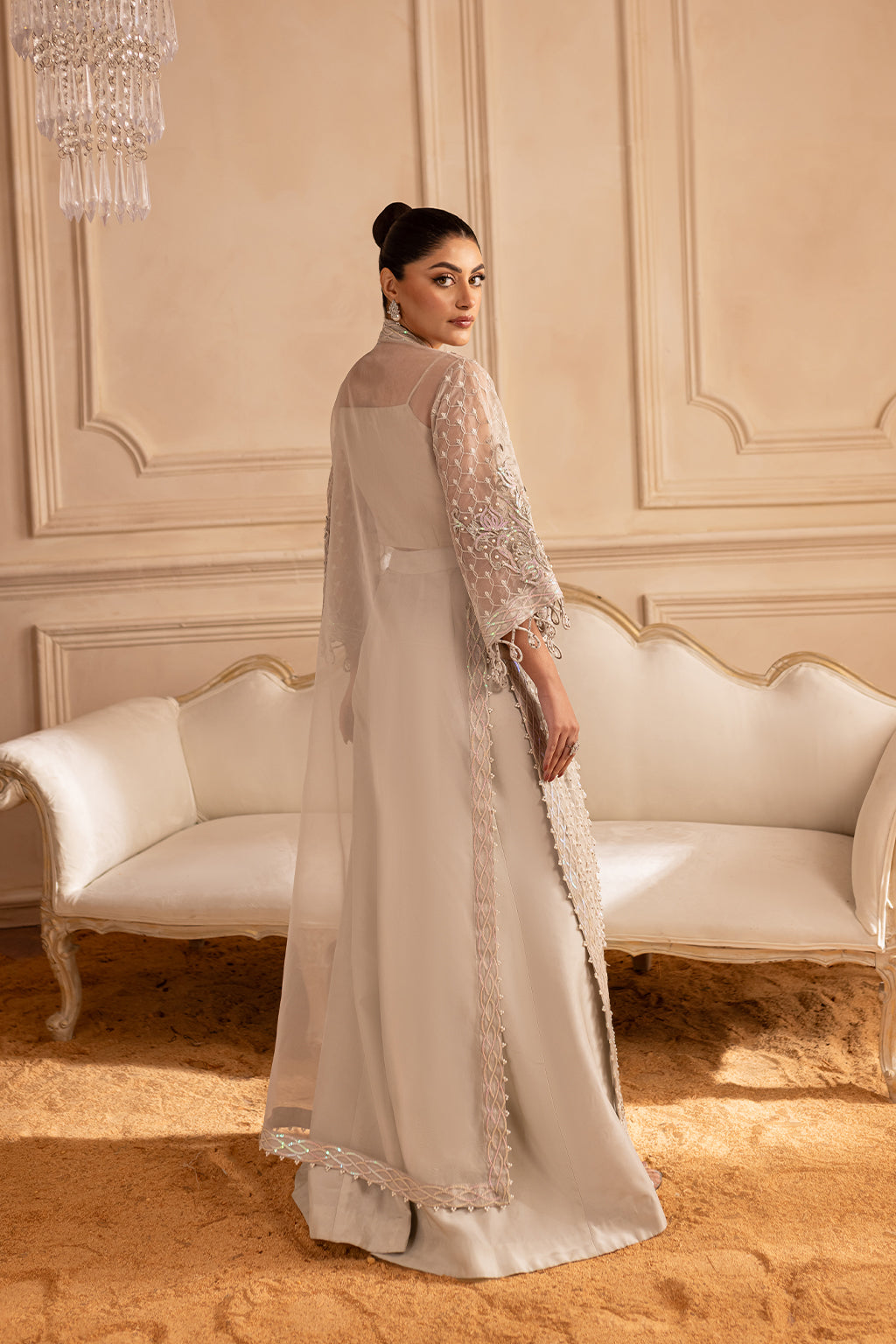 Vanya | Marlene Formals | ML-08 XS Pastel Gray Organza