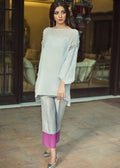 Hana | Serendipity Ready to Wear | Blue Berry Swirl M Light Blue Cotton Silk