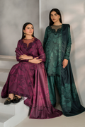Iznik | Exclusive Winter | UE-351 Custom Size Plum Slub Khaddar