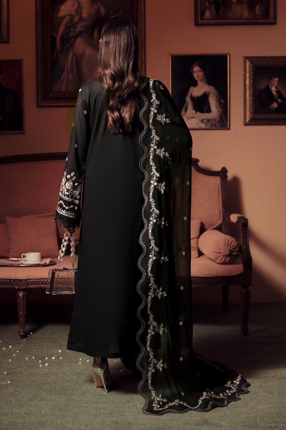 Nureh | Feya Eid Collection | FE-12 XS Black Lawn