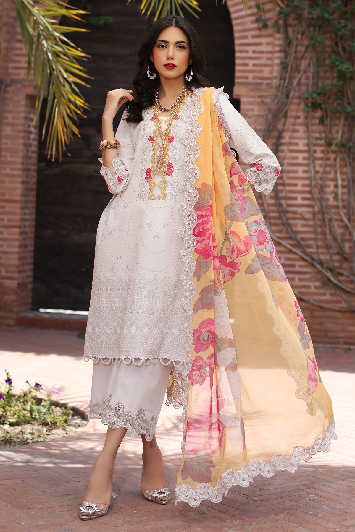 Charizma | Combination 25 | CCS-4-20 Custom Size Off White Lawn