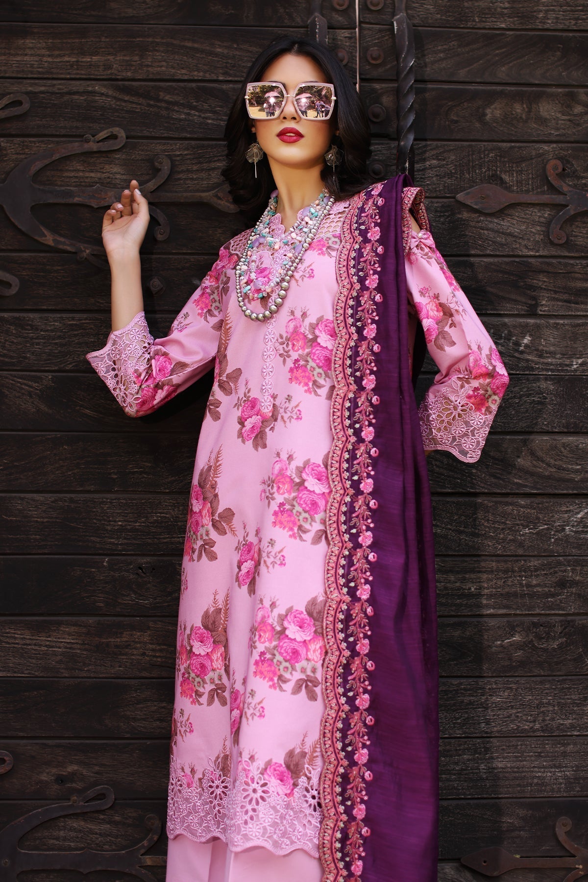 Charizma | Combination 25 | CCS-4-28 L Pink Lawn