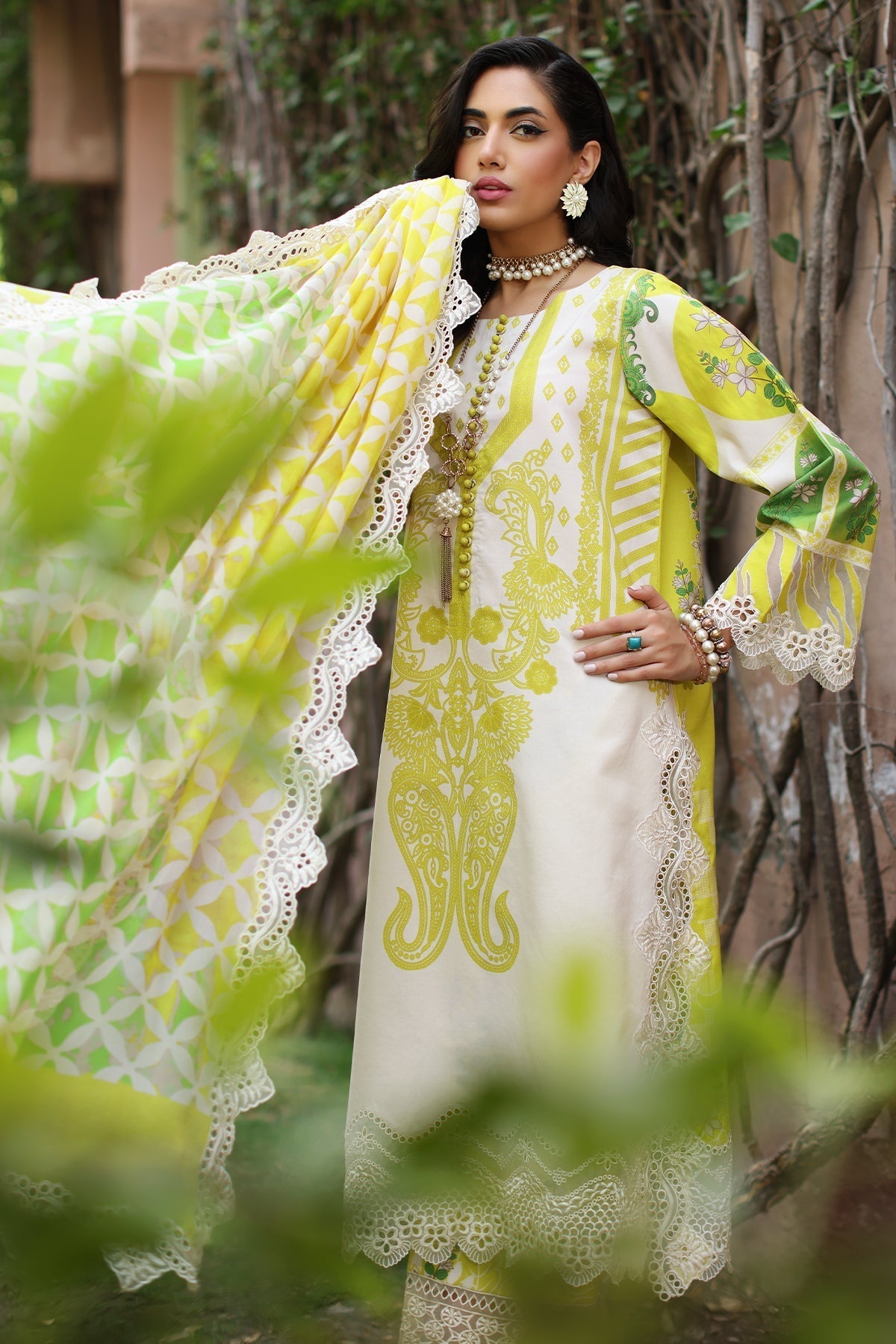 Charizma | Combination 25 | CCS-4-24 L Off White Lawn