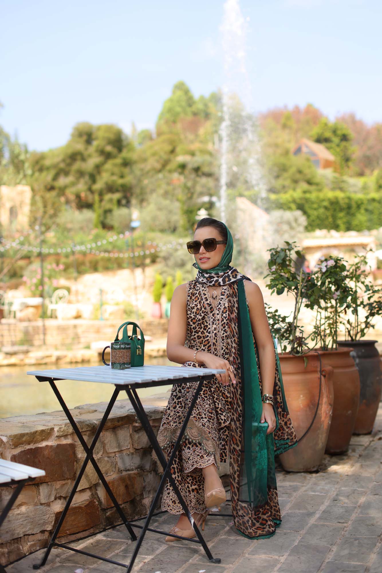 Noor by Saadia Asad | Luxe Chikankari 25 | D2-A M Brown Lawn