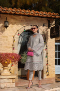Noor by Saadia Asad | Luxe Chikankari 25 | D1-B XL Gray Lawn