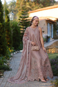 Noor by Saadia Asad | Luxe Chikankari 25 | D6-B L Pinkish Gray Lawn
