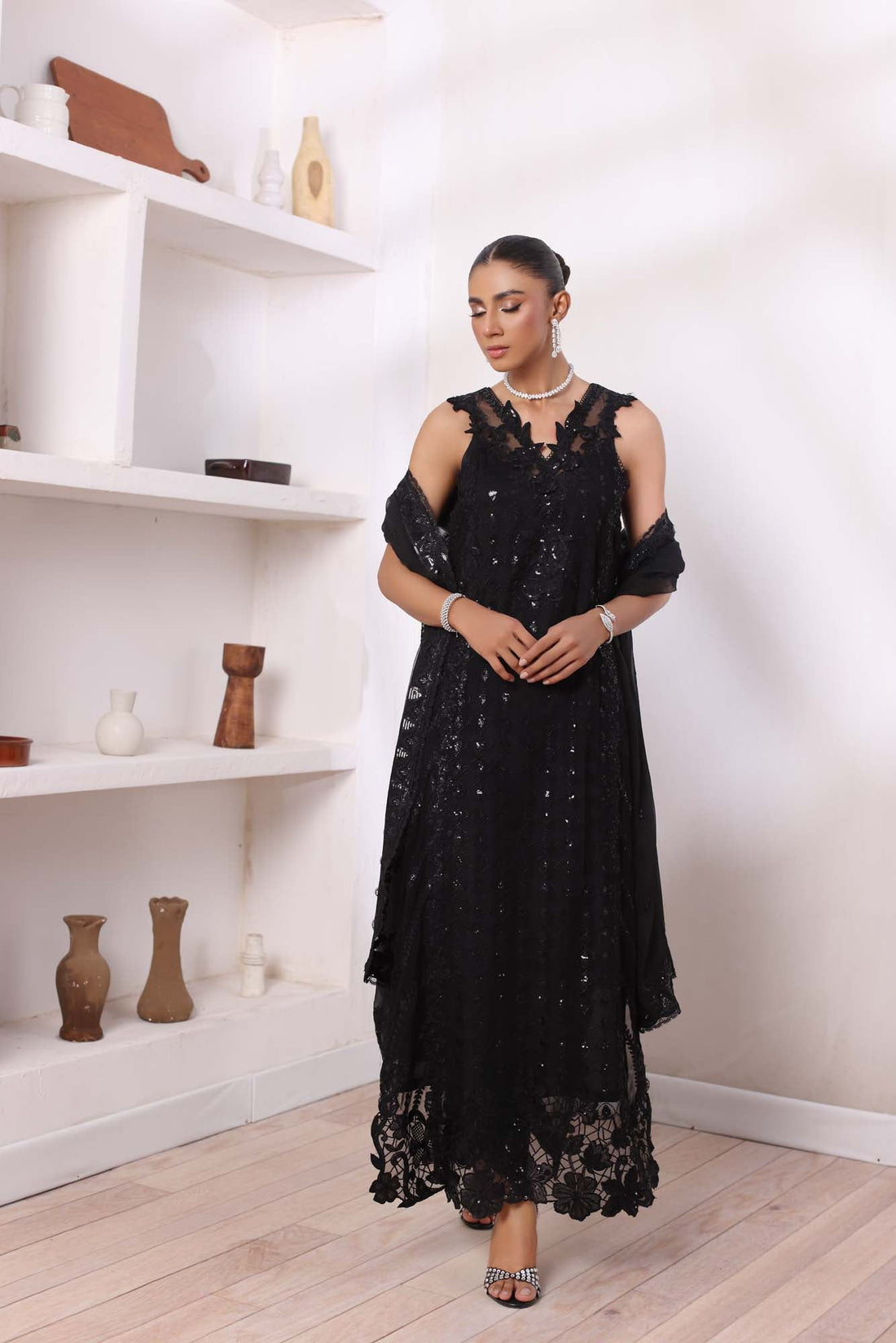 Noor by Saadia Asad | Noor Chiffon De Luxe | D4 - Pakistani Designer Dress - by Noor by Saadia Asad | Type: Formal - 100% Original at Saira Sultan