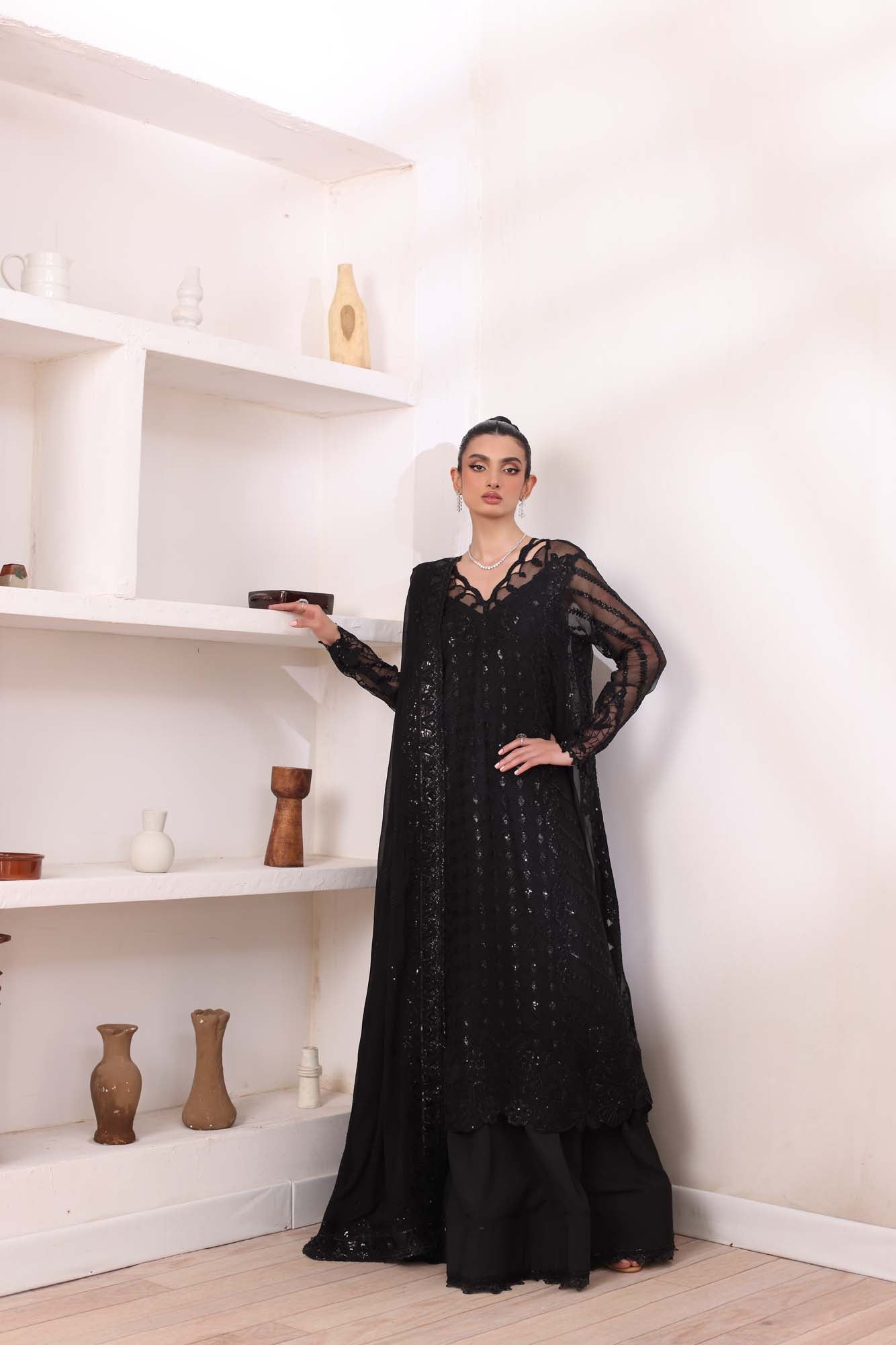 Noor by Saadia Asad | Noor Chiffon De Luxe | D4 - Pakistani Designer Dress - by Noor by Saadia Asad | Type: Formal - 100% Original at Saira Sultan