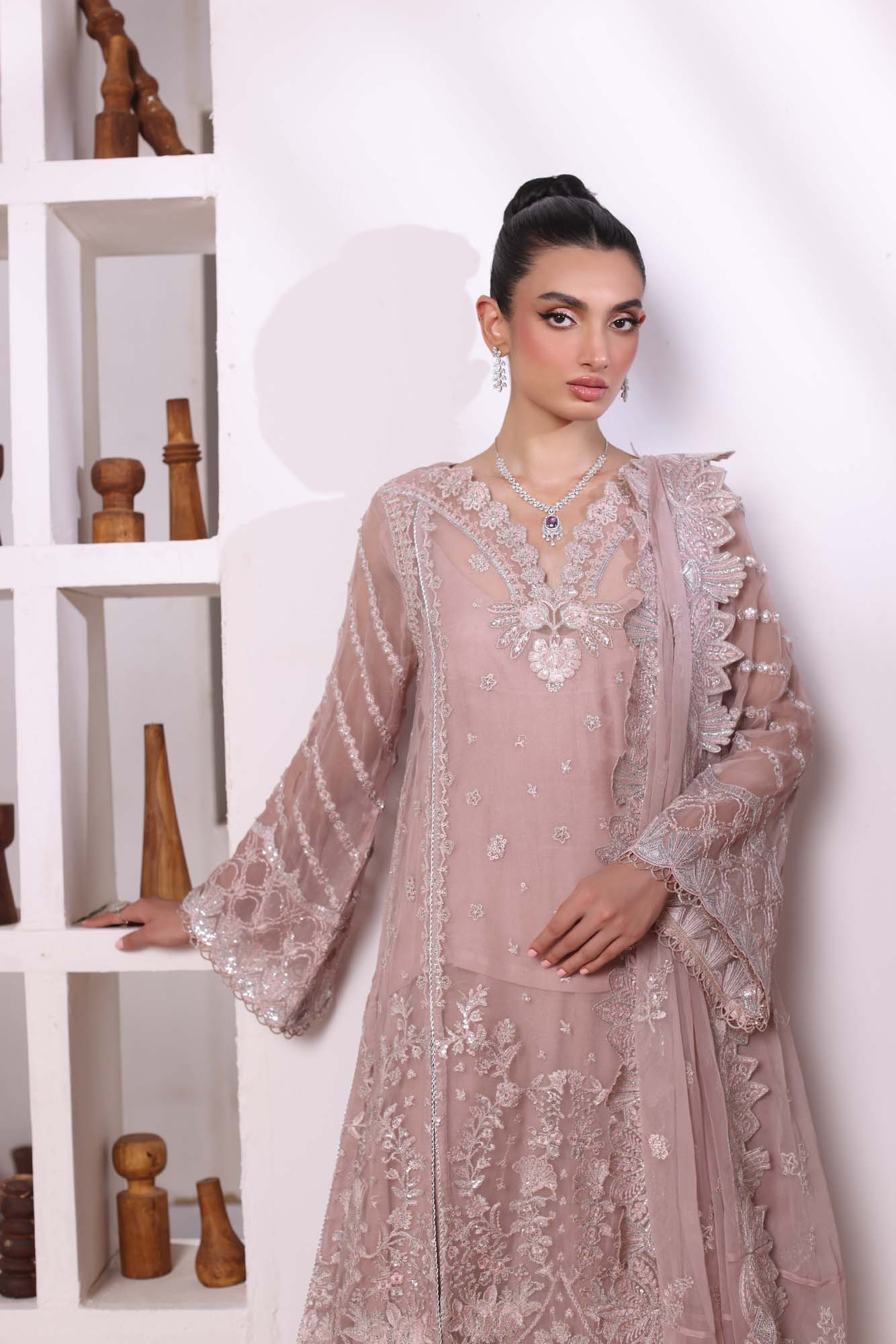 Noor by Saadia Asad | Noor Chiffon De Luxe | D3 - Pakistani Designer Dress - by Noor by Saadia Asad | Type: Formal - 100% Original at Saira Sultan