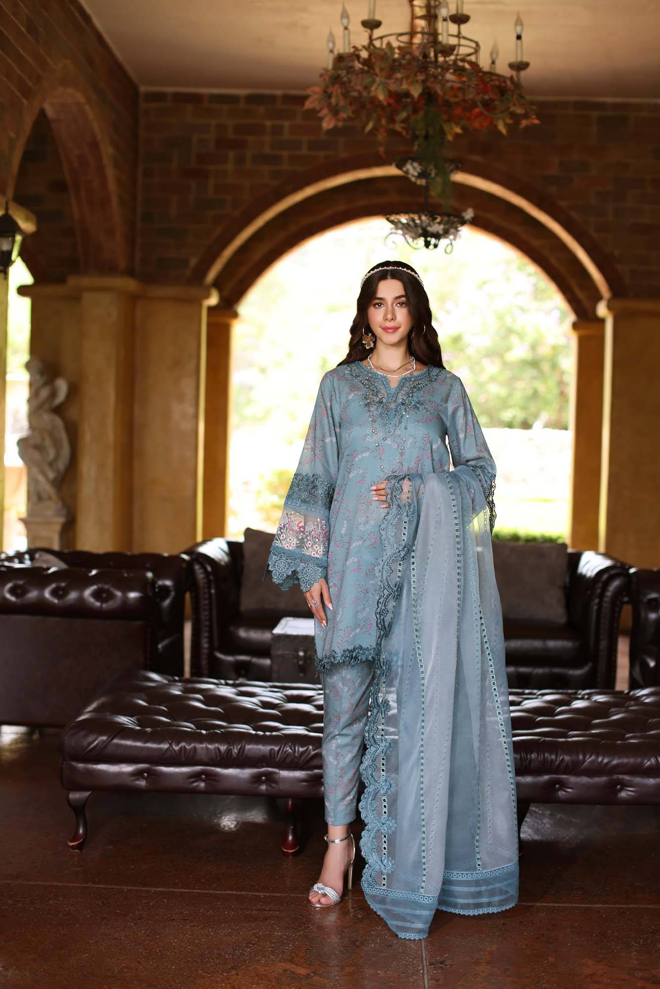 Noor by Saadia Asad | Eid Luxe Printkari 24 | D2 - Pakistani Designer Dress - by Noor by Saadia Asad | Type: Luxury - 100% Original at Saira Sultan