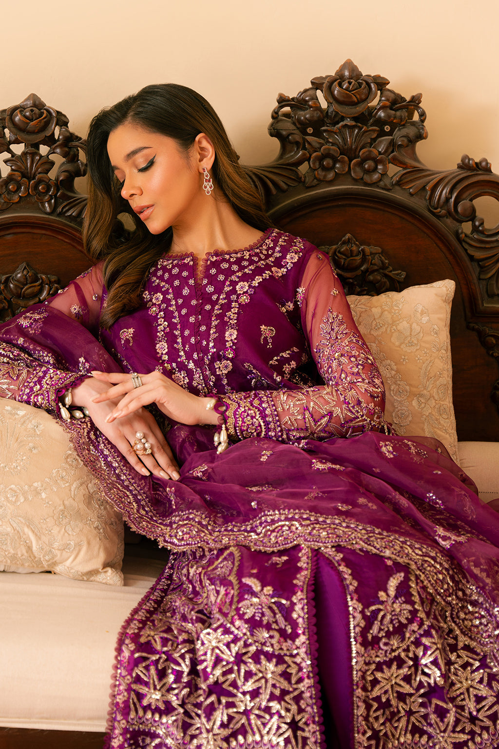 Ayzel | Solene Wedding Formals | Honora XL Magenta Organza