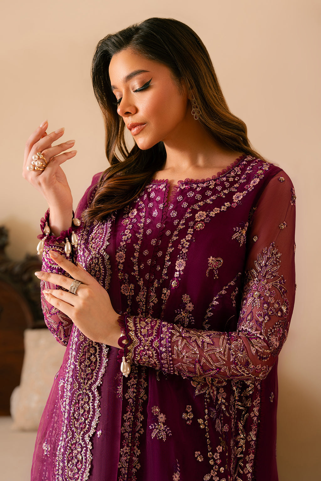 Ayzel | Solene Wedding Formals | Honora M Magenta Organza