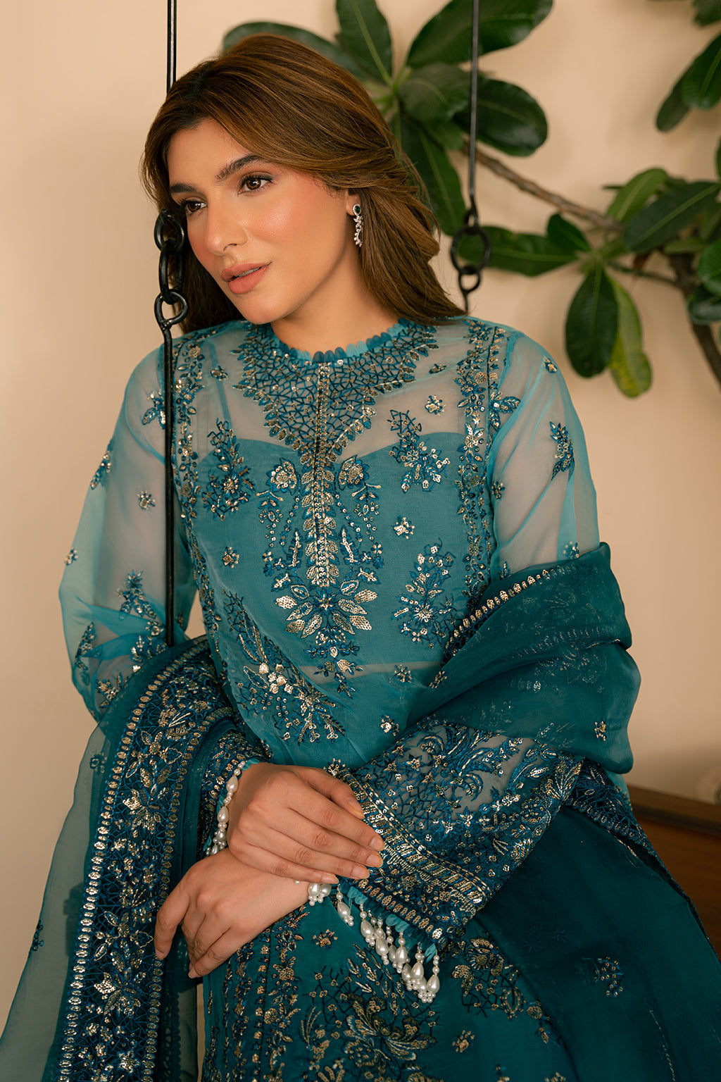 Ayzel | Solene Wedding Formals | Lila M Teal Organza
