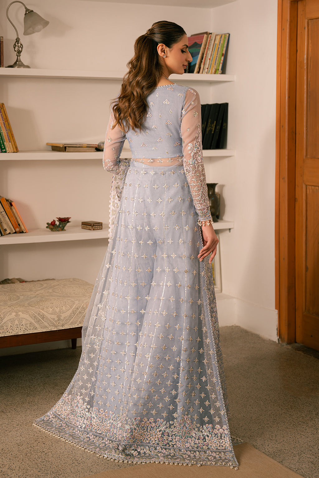Ayzel | Solene Wedding Formals | Hailey XS Light Blue Organza