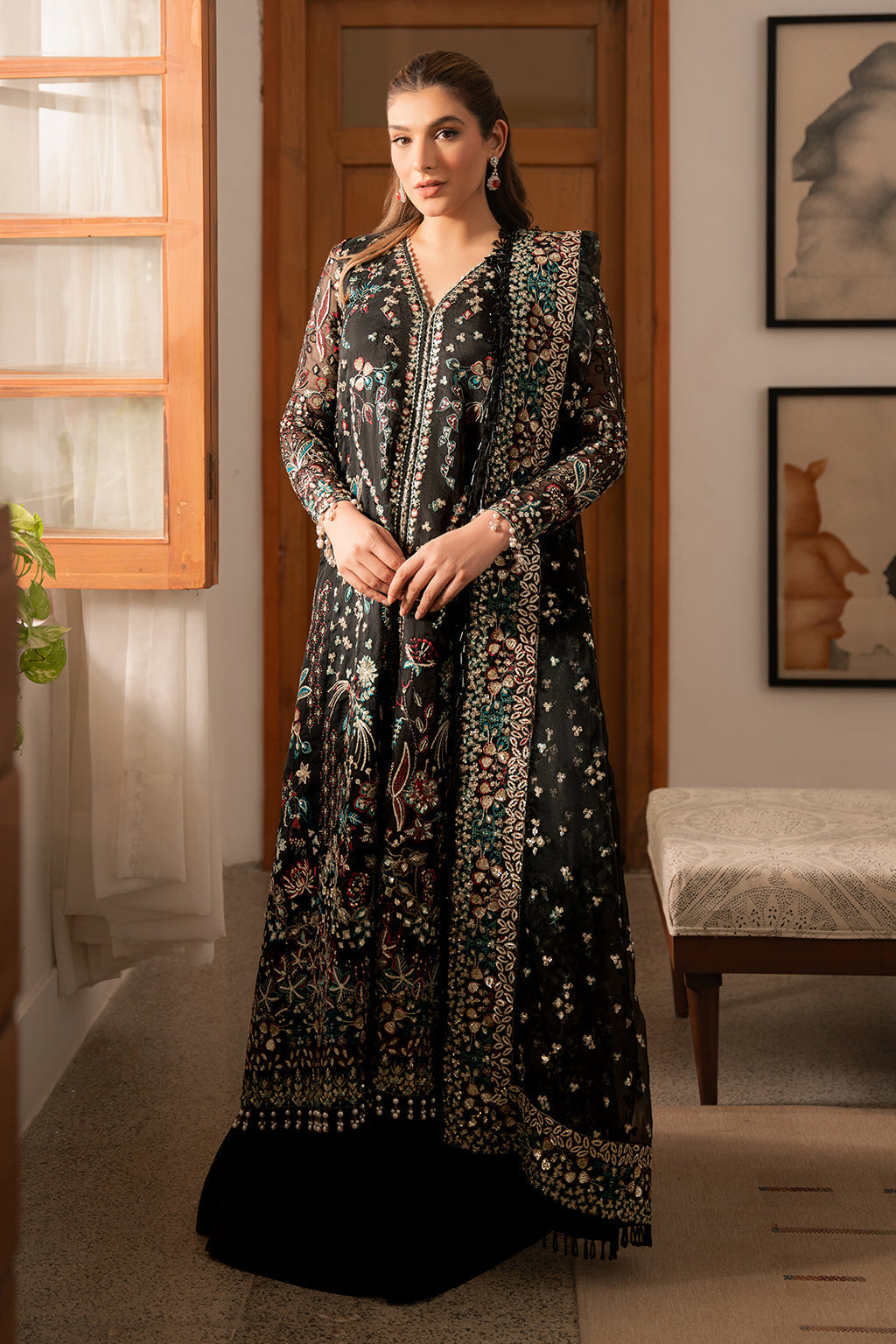 Ayzel | Solene Wedding Formals | Fleur XS Black Organza