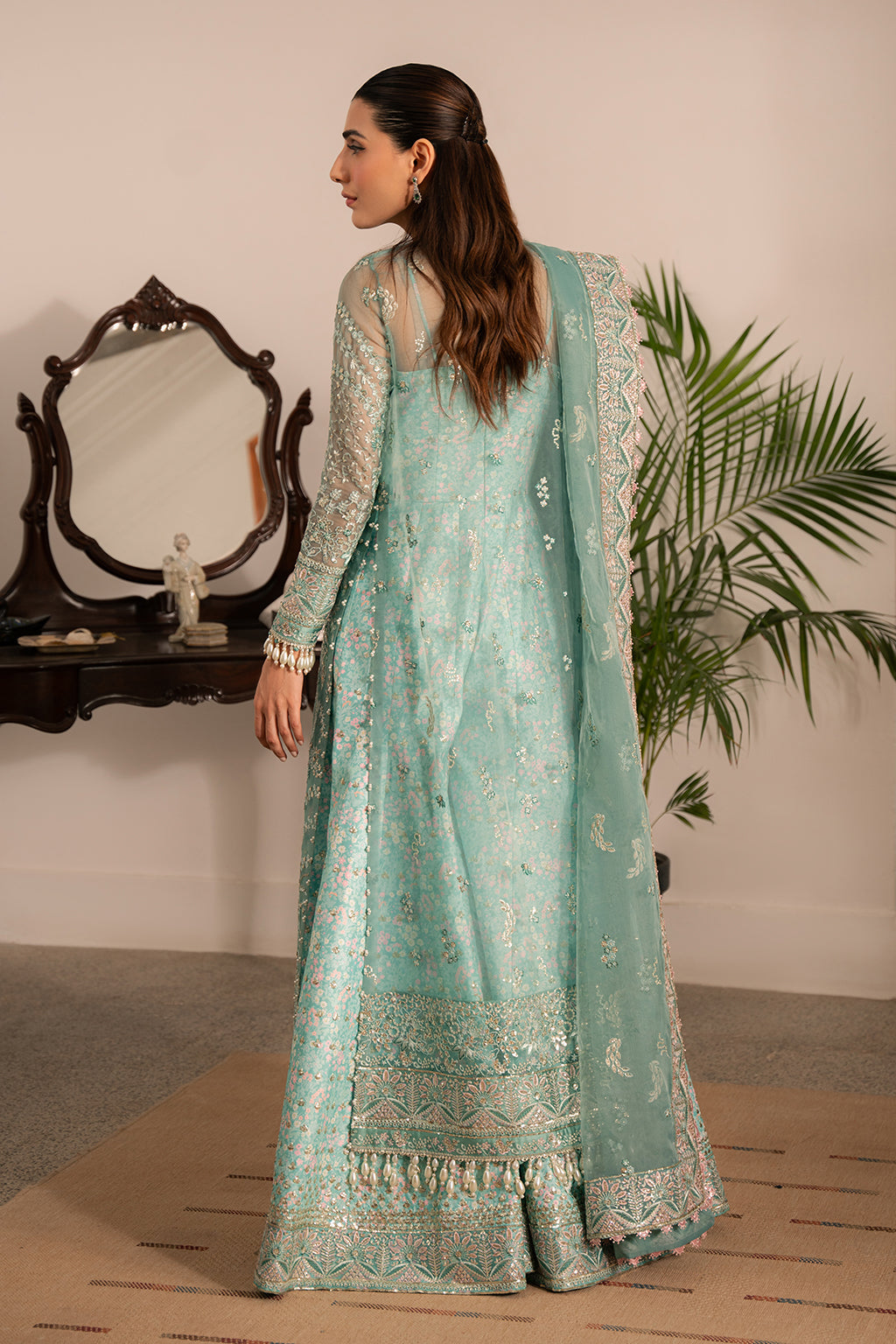 Ayzel | Solene Wedding Formals | Adela XS Sea Green Organza