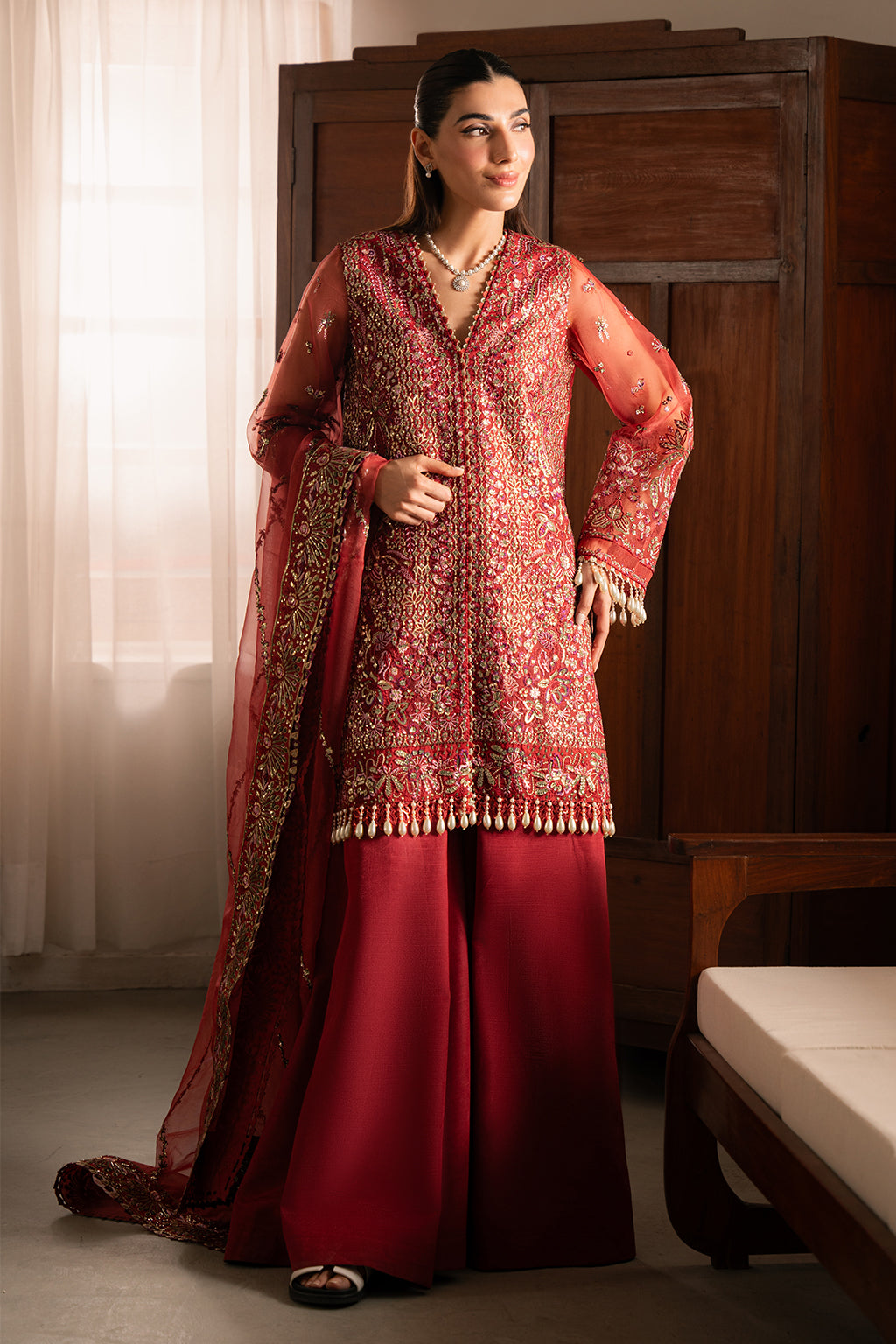 Ayzel | Solene Wedding Formals | Adva XS Red Organza