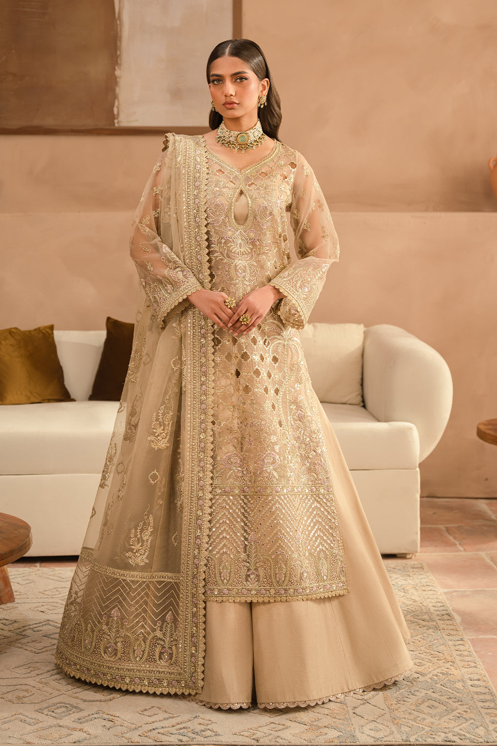 Ayzel | Panache Wedding Formals | Rusa XS Beige Organza