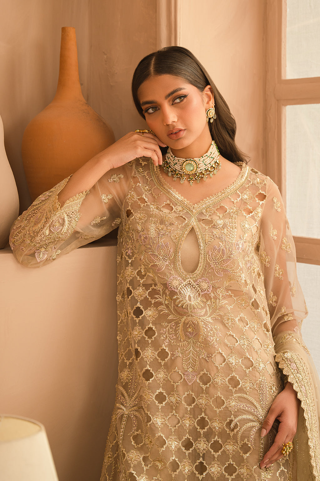Ayzel | Panache Wedding Formals | Rusa XL Beige Organza
