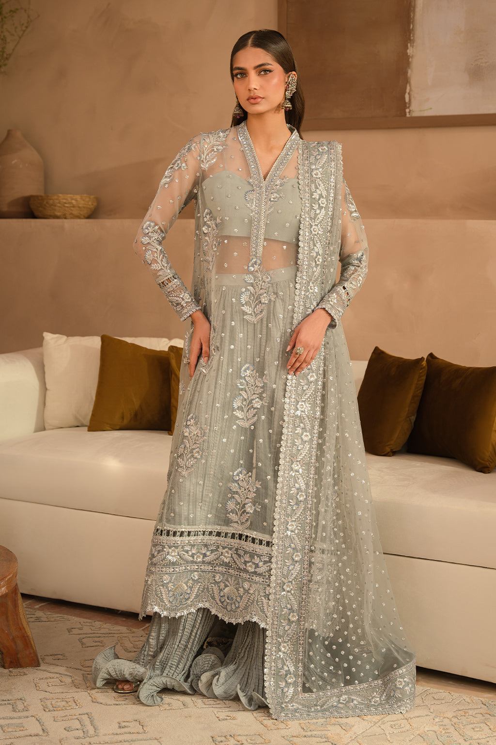 Ayzel | Panache Wedding Formals | Dasha XS Gray Organza