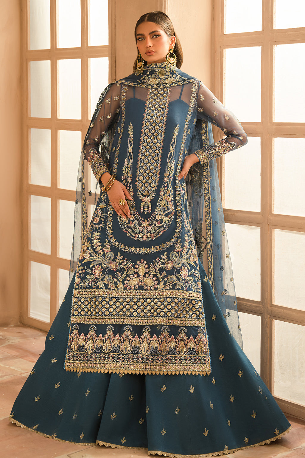 Ayzel | Panache Wedding Formals | Lara XS Blue Gray Organza