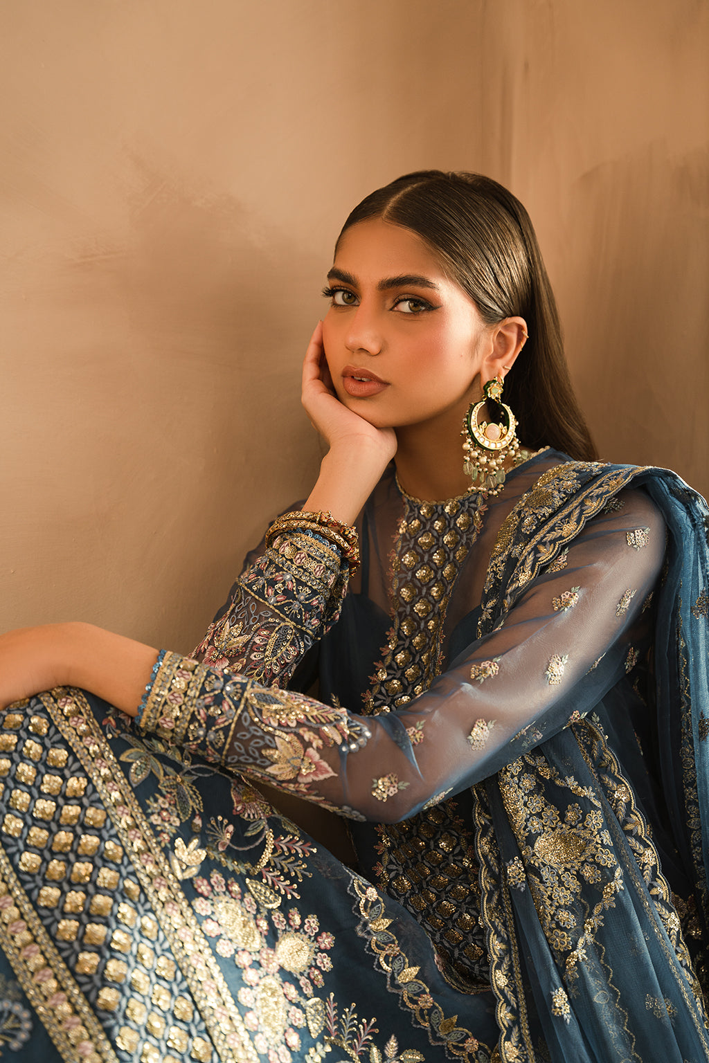 Ayzel | Panache Wedding Formals | Lara M Blue Gray Organza