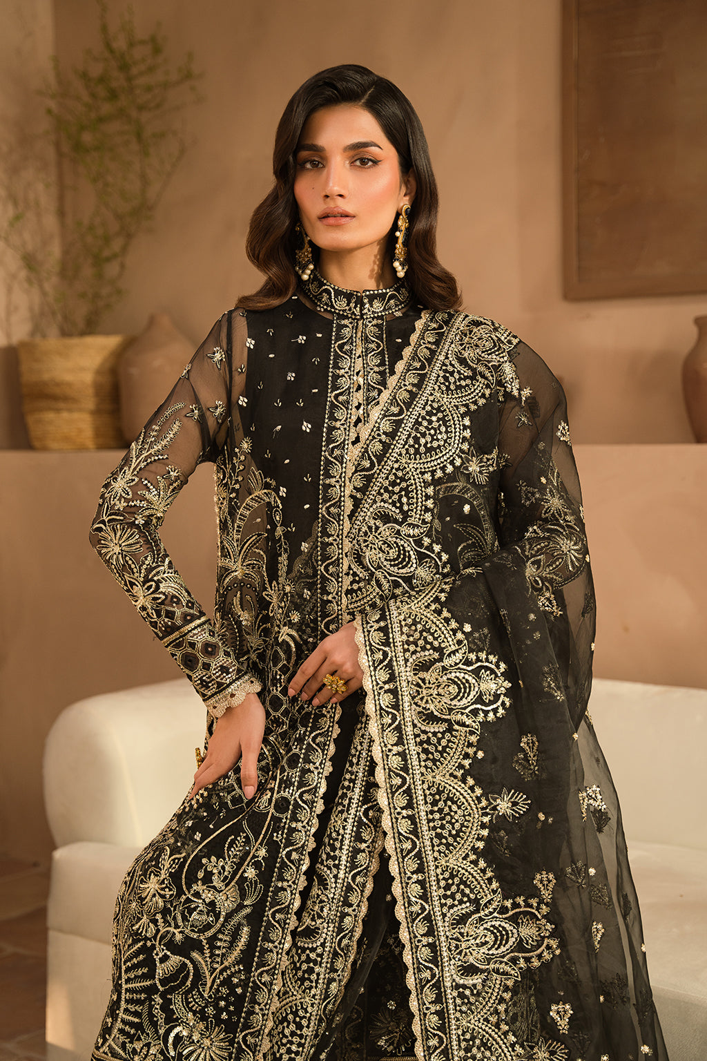 Ayzel | Panache Wedding Formals | Orina XL Black Organza