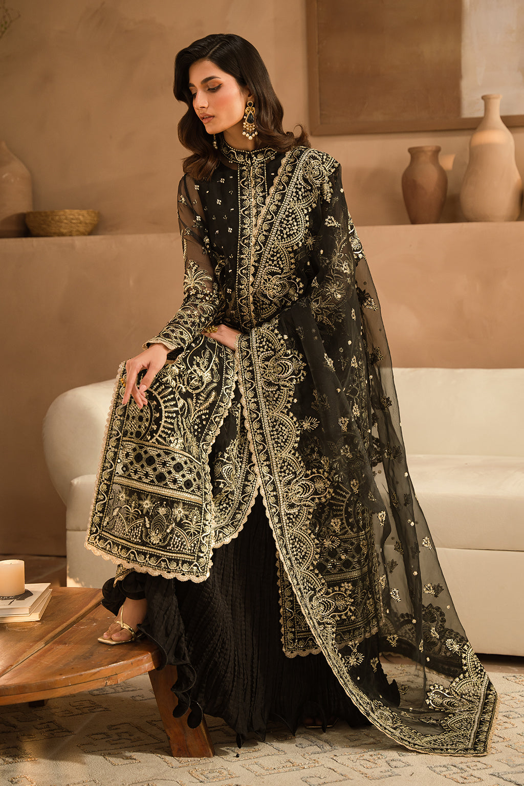 Ayzel | Panache Wedding Formals | Orina Custom Size Black Organza