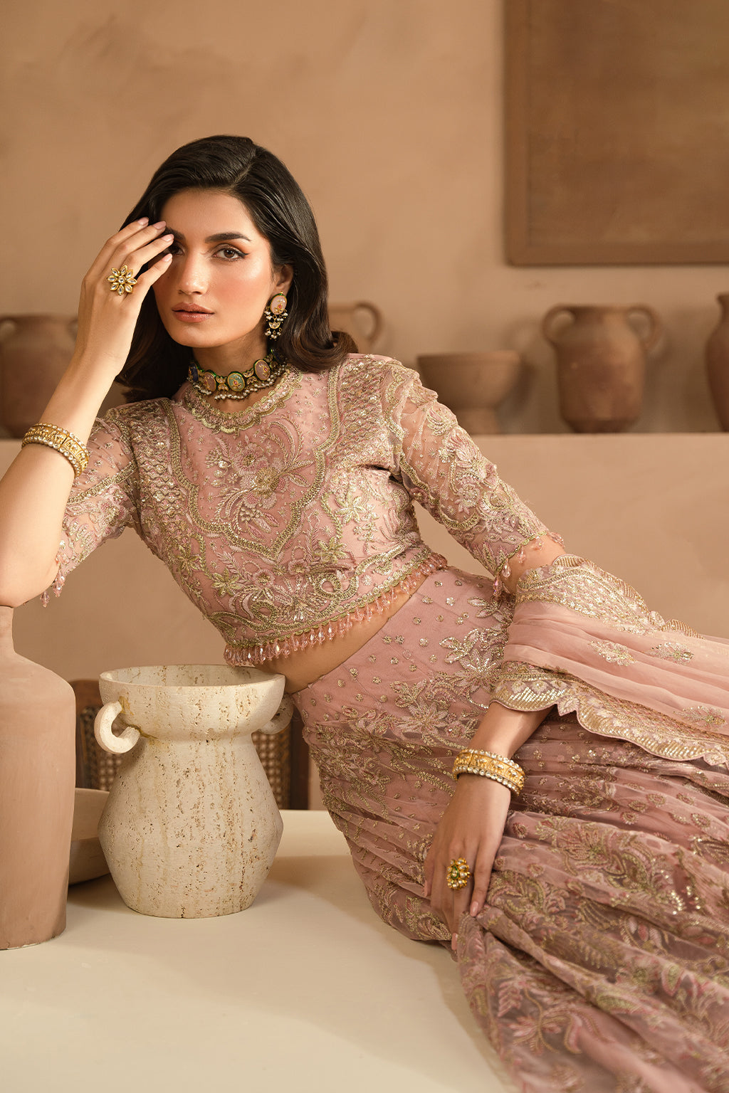 Ayzel | Panache Wedding Formals | Jelena Custom Size Pink Net