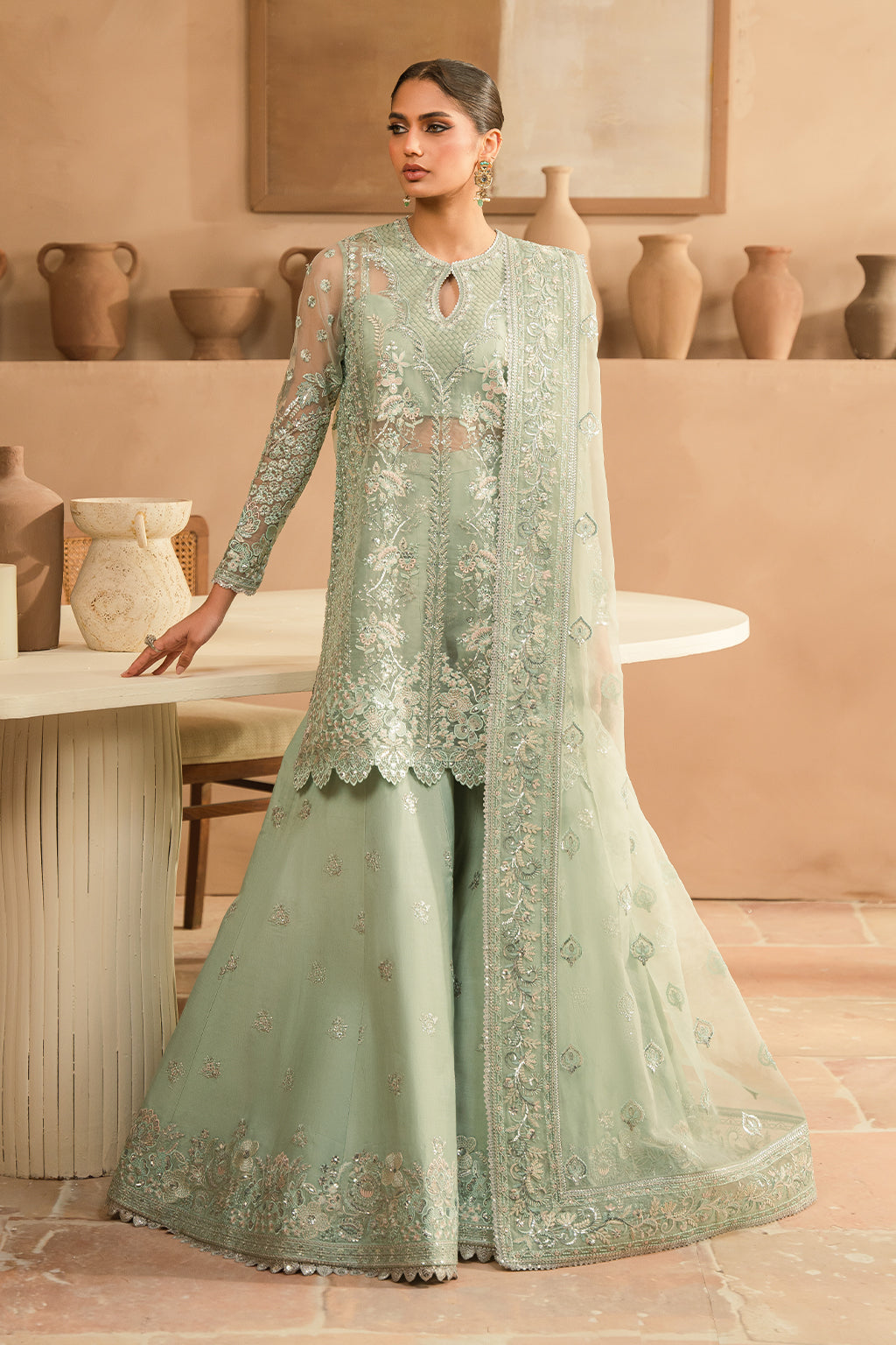 Ayzel | Panache Wedding Formals | Illiana XS Aqua Organza