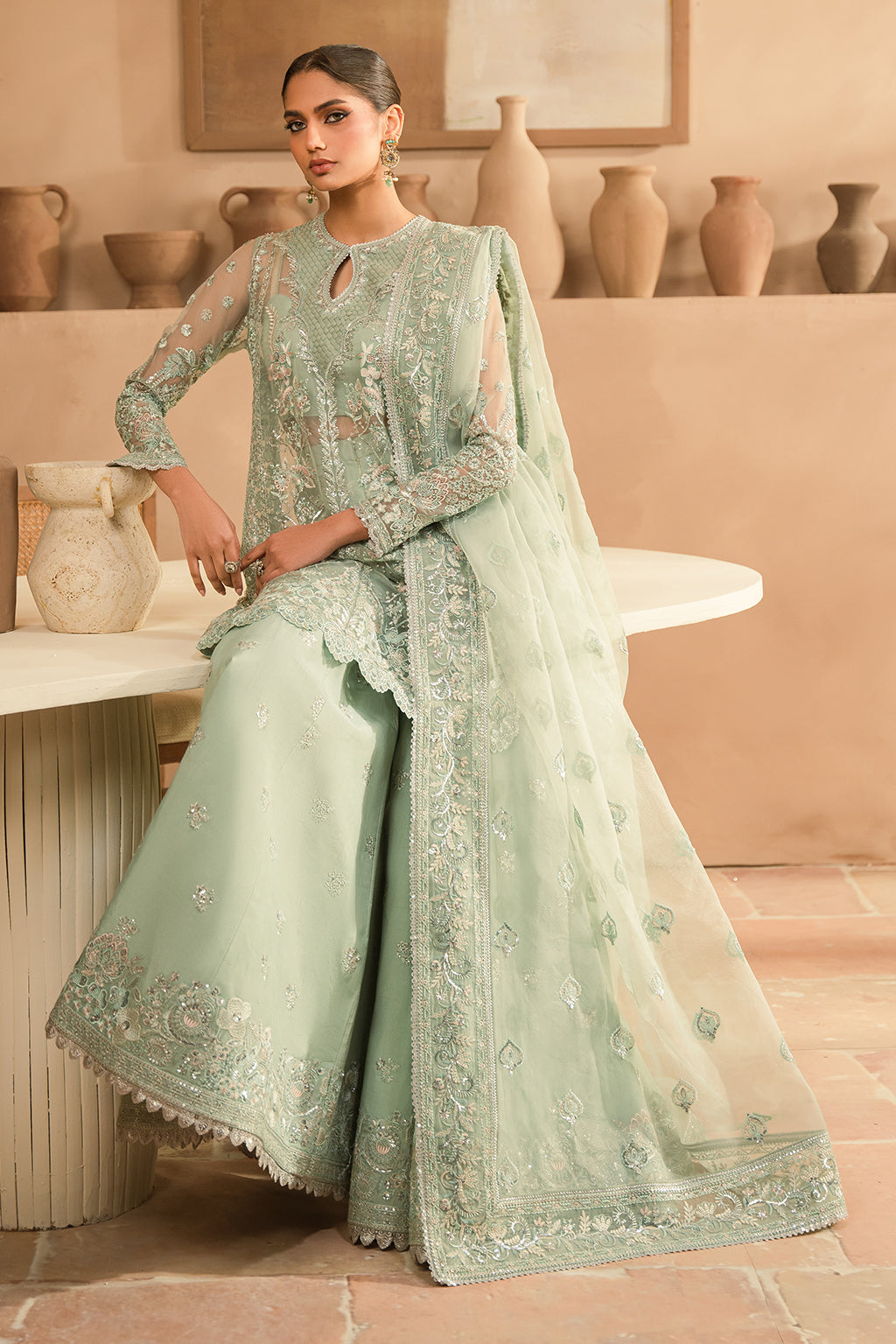 Ayzel | Panache Wedding Formals | Illiana Custom Size Aqua Organza