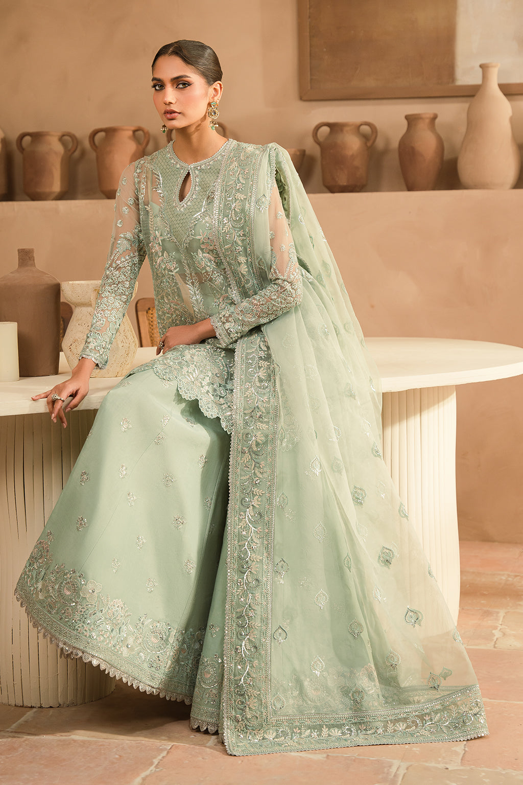 Ayzel | Panache Wedding Formals | Illiana XL Aqua Organza