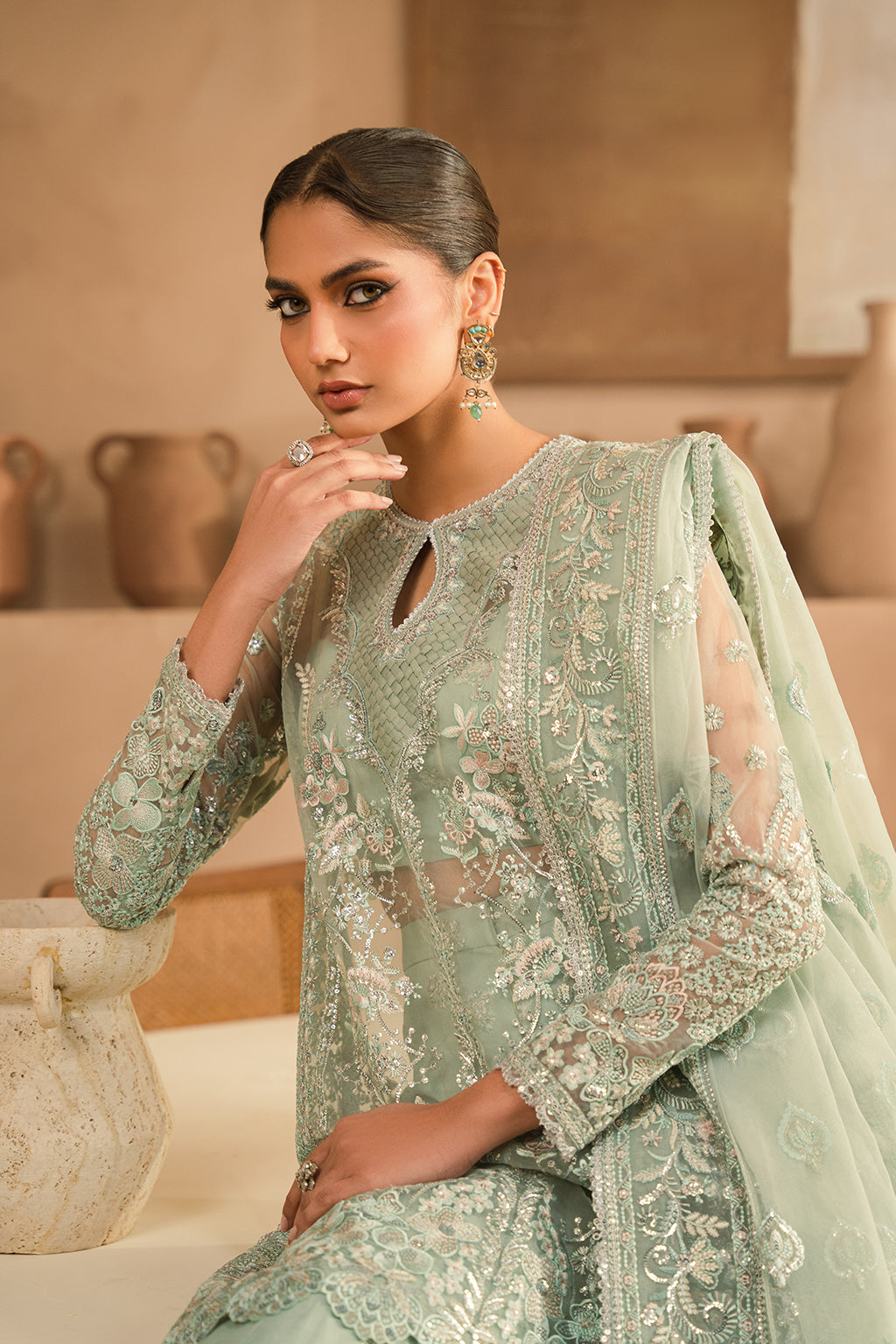 Ayzel | Panache Wedding Formals | Illiana M Aqua Organza