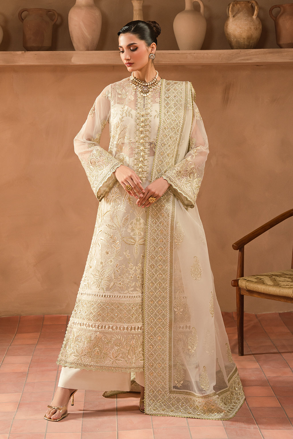 Ayzel | Panache Wedding Formals | Esfir XS Off White Organza