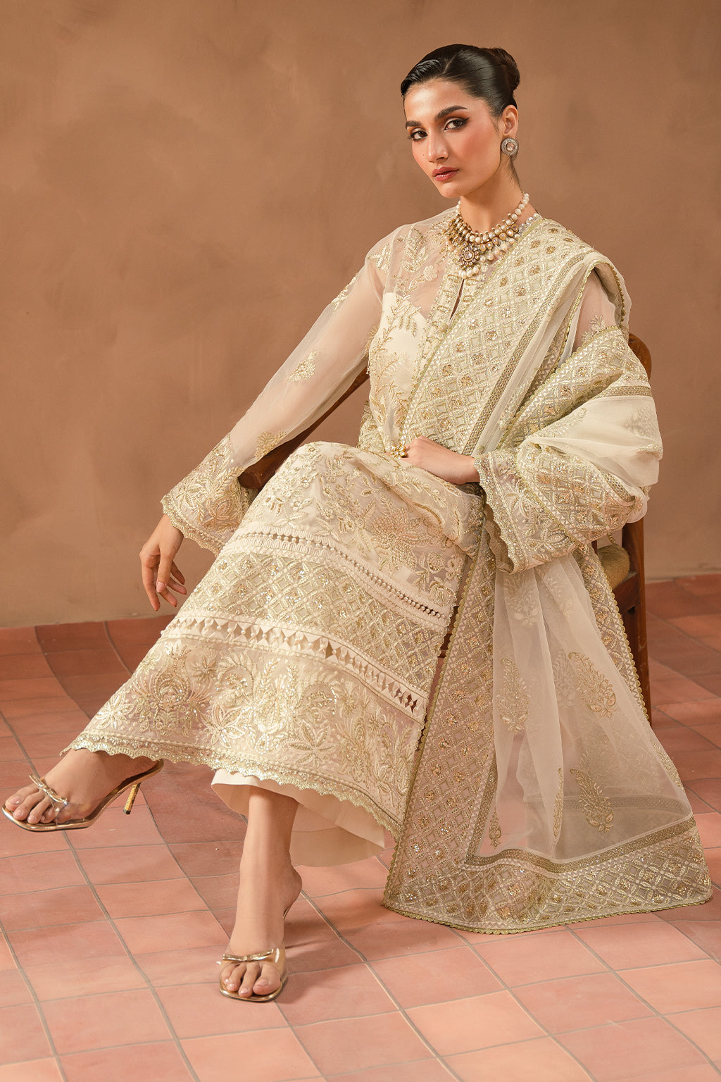 Ayzel | Panache Wedding Formals | Esfir Custom Size Off White Organza