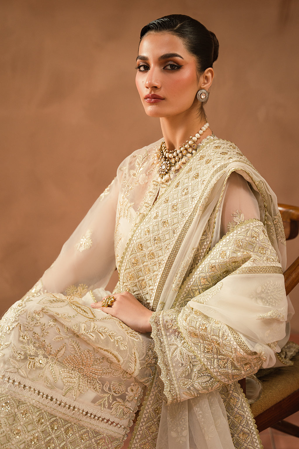 Ayzel | Panache Wedding Formals | Esfir M Off White Organza