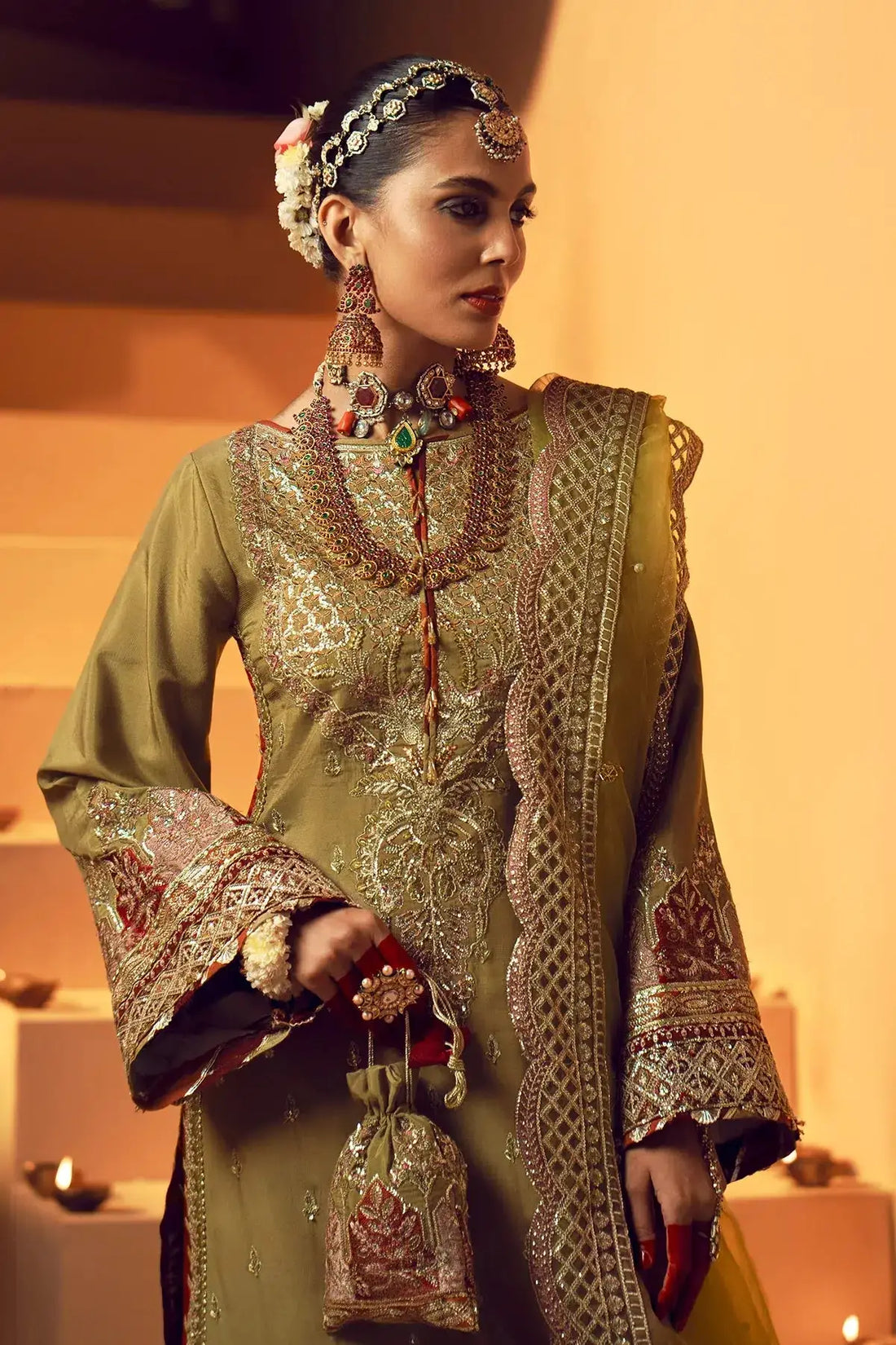 AJR Couture | Mushk The Silk Edit | Barsat - Pakistani Designer Dress - by AJR Couture | Type: Bridal - 100% Original at Saira Sultan