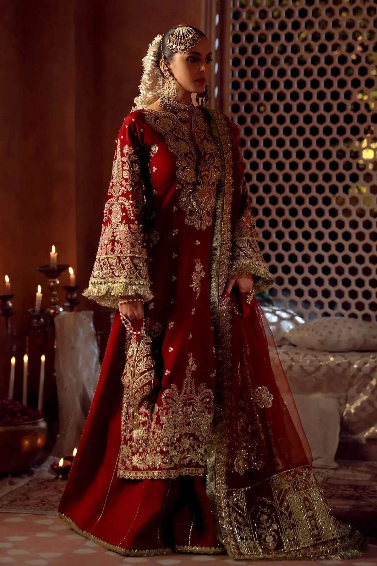 AJR Couture | Mushk The Silk Edit | Gulab - Pakistani Designer Dress - by AJR Couture | Type: Bridal - 100% Original at Saira Sultan