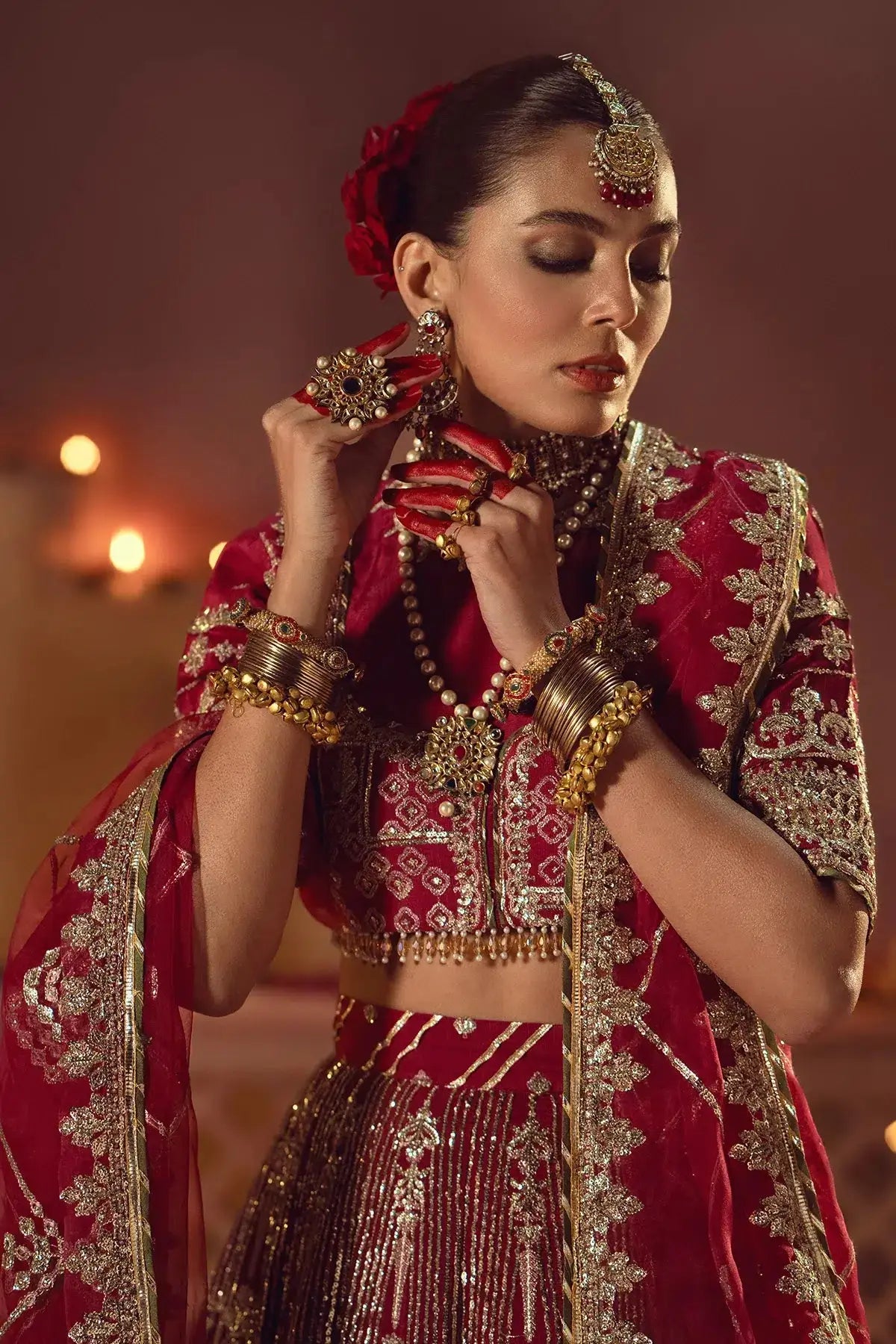 AJR Couture | Mushk The Silk Edit | Devdas - Pakistani Designer Dress - by AJR Couture | Type: Bridal - 100% Original at Saira Sultan