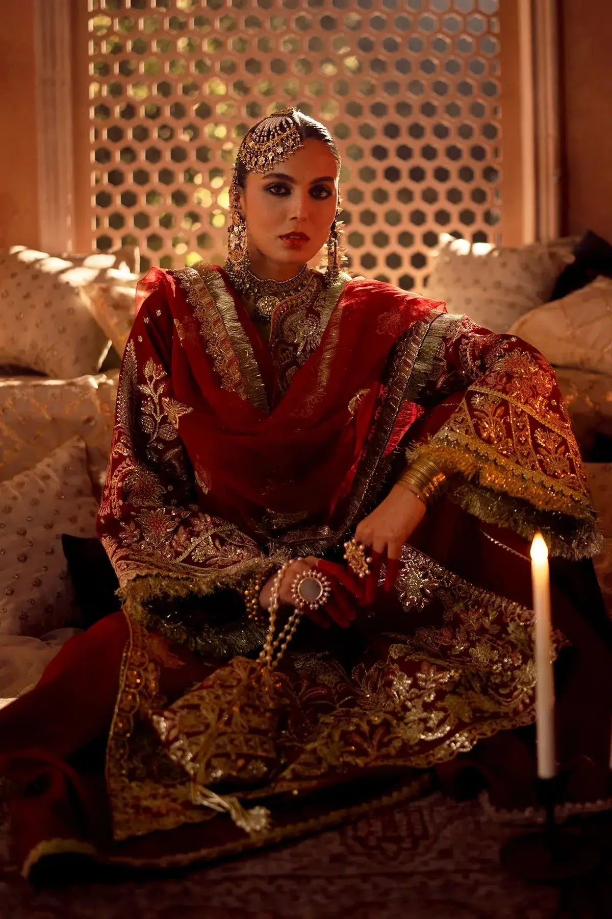 AJR Couture | Mushk The Silk Edit | Gulab - Pakistani Designer Dress - by AJR Couture | Type: Bridal - 100% Original at Saira Sultan