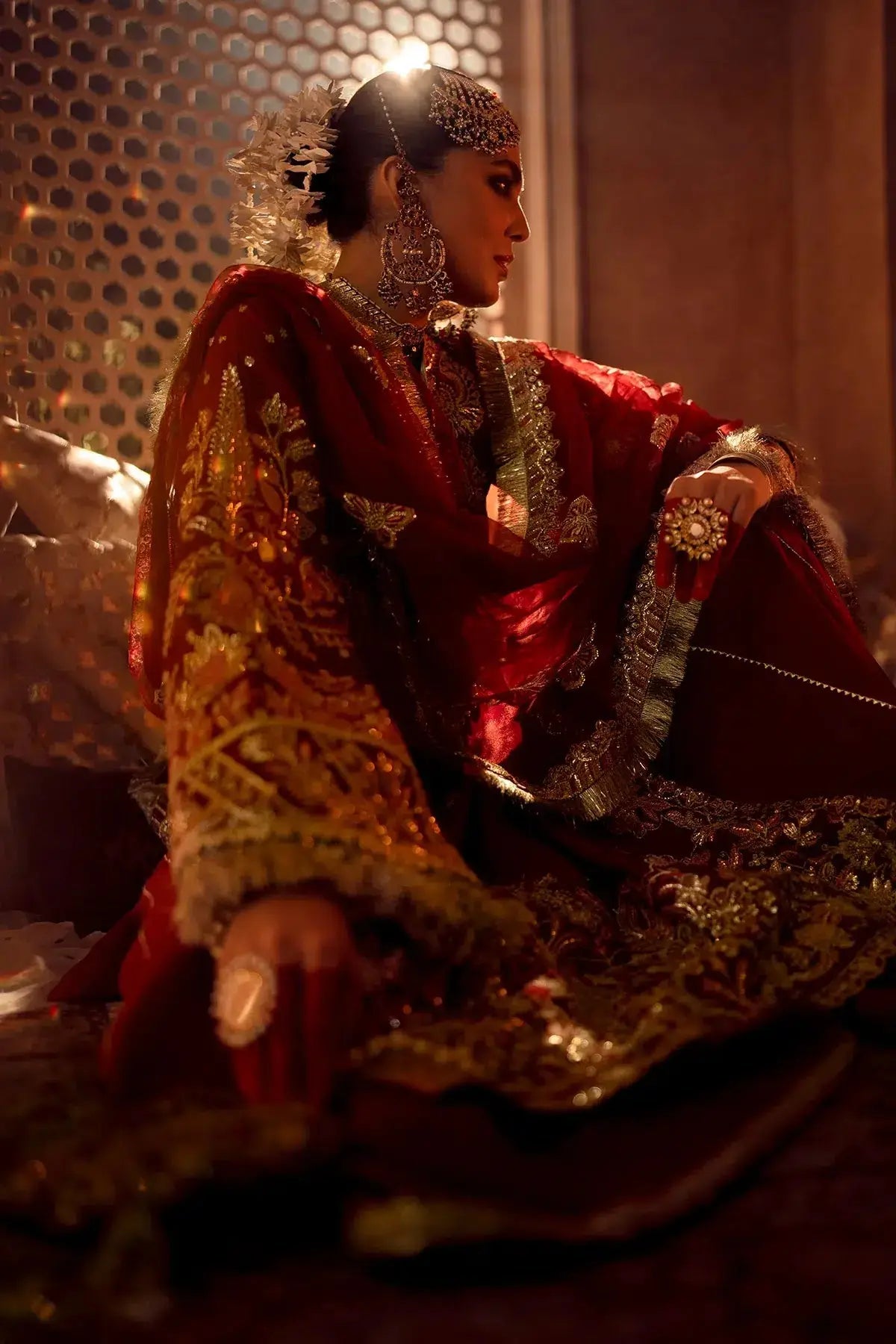 AJR Couture | Mushk The Silk Edit | Gulab - Pakistani Designer Dress - by AJR Couture | Type: Bridal - 100% Original at Saira Sultan