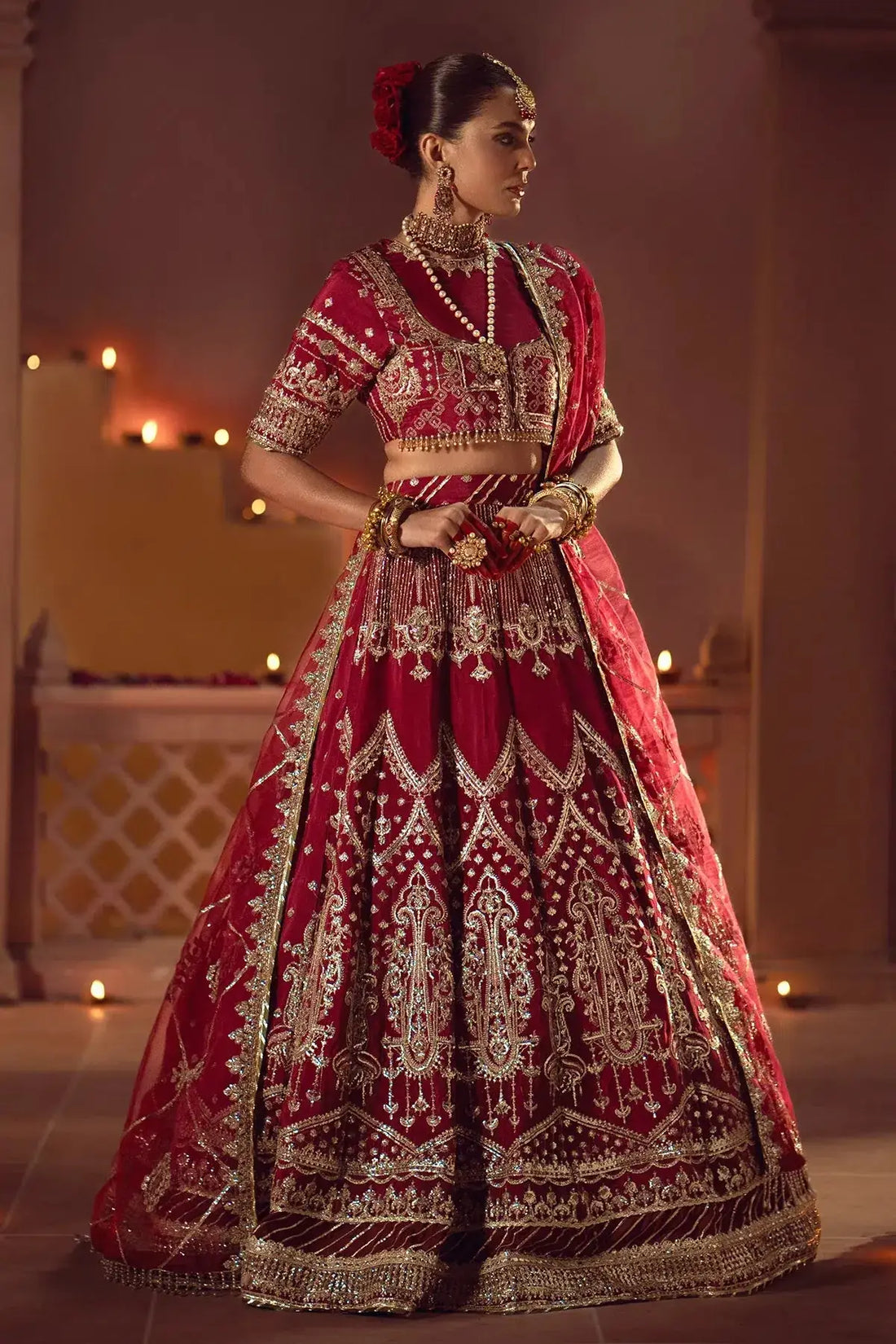 AJR Couture | Mushk The Silk Edit | Devdas - Pakistani Designer Dress - by AJR Couture | Type: Bridal - 100% Original at Saira Sultan