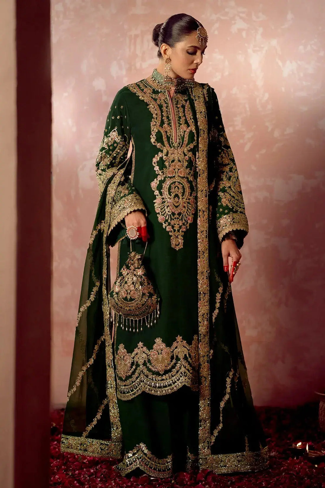 AJR Couture | Mushk The Silk Edit | Aangan - Pakistani Designer Dress - by AJR Couture | Type: Bridal - 100% Original at Saira Sultan